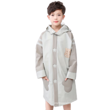 Adorable Waterproof Durable Plastic Children Raincoat with Hood